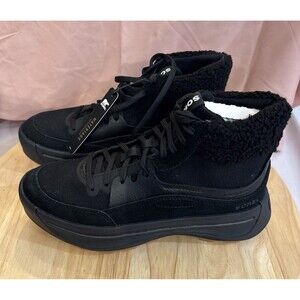 Sorel Women's ONA 503 Black Faux Fur Platform Lace-up Boots size 6M  New In Box